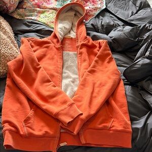 L.L. Bean Vibrant Orange Zip-Up Hoodie